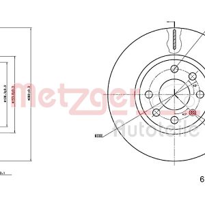 Disc frana OPEL COMBO Autoutilitara/limuzina spatioasa 1.7 DI 16V diesel 65 cai METZGER 6110145