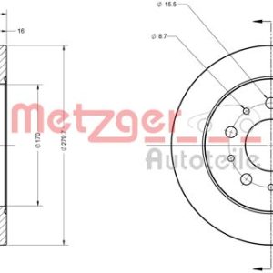 Disc frana OPEL MOVANO C caroserie (U9) 2.2 D diesel 120 cai METZGER 6110163