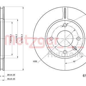 Disc frana OPEL KARL (C16) 1.0 benzina 75 cai METZGER 6110805