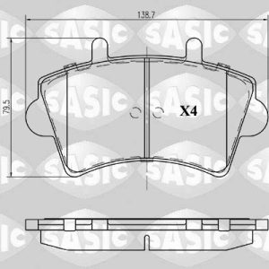 Placute frana OPEL MOVANO A platou / sasiu (X70) 2.8 DTI (ED, HD, UD0, UD4) diesel 114 cai SASIC 6214015