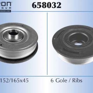 Fulie curea arbore cotit OPEL VIVARO A platou / sasiu (X83) 2.5 DTi diesel 135 cai MALO 658032