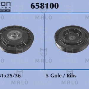 Fulie curea arbore cotit OPEL VIVARO A bus (X83) 1.9 DI (F7, J7, A07) diesel 80 cai MALO 658100