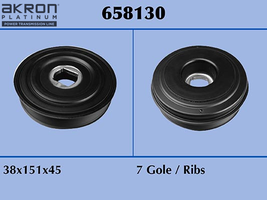 Fulie curea arbore cotit OPEL MOVANO B platou / sasiu (X62) 2.3 CDTI FWD (EV, HV, UV) diesel 110 cai MALO 658130