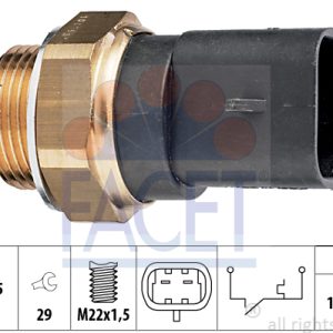 Comutator temperatura ventilator radiator OPEL COMBO Autoutilitara/limuzina spatioasa (71_) 1.4 benzina 82 cai FACET 7.5117