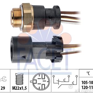 Comutator temperatura ventilator radiator OPEL COMBO Autoutilitara/limuzina spatioasa (71_) 1.4 benzina 82 cai FACET 7.5668