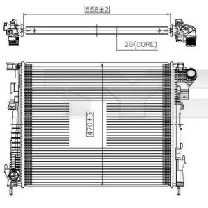Radiator racire motor OPEL VIVARO A platou / sasiu (X83) 2.0 CDTI diesel 90 cai TYC 725-0032