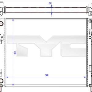 Radiator racire motor OPEL VIVARO A bus (X83) 1.9 DTI (F7, J7, A07) diesel 101 cai TYC 725-0043-R