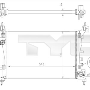 Radiator racire motor OPEL ADAM (M13) 1.2 benzina 69 cai TYC 725-0044-R