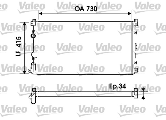 Radiator racire motor OPEL MOVANO A caroserie (X70) 1.9 DTI (FD) diesel 82 cai VALEO 732918