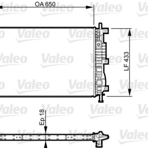 Radiator racire motor OPEL COMBO Autoutilitara/limuzina spatioasa (K9) 1.2 benzina 131 cai VALEO 735555