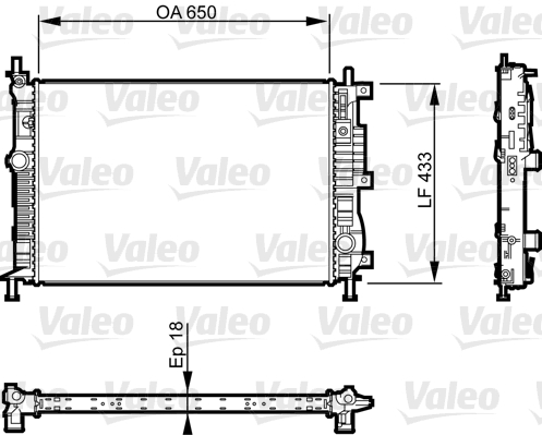 Radiator racire motor OPEL COMBO Autoutilitara/limuzina spatioasa (K9) 1.5 D diesel 76 cai VALEO 735555