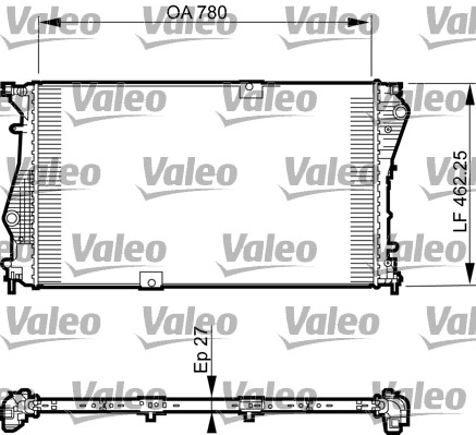 Radiator racire motor OPEL VIVARO A bus (X83) 2.0 CDTI (F7, J7, A07) diesel 114 cai VALEO 735599