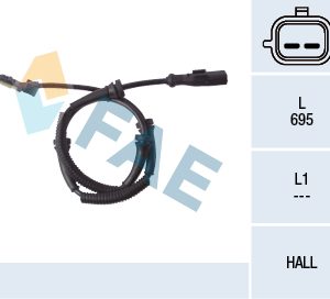 Senzor turatie roata OPEL VIVARO A platou / sasiu (X83) 2.0 16V benzina 120 cai FAE 78124