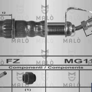 Furtun frana OPEL MOVANO A caroserie (X70) 1.9 DTI (FD) diesel 80 cai MALO 80384