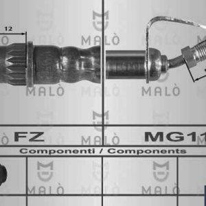 Furtun frana OPEL MOVANO A caroserie (X70) 2.5 DTI (FD) diesel 115 cai MALO 80385