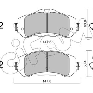 Placute frana OPEL COMBO E Tour / Life (K9) 1.5 diesel 76 cai CIFAM 822-983-0