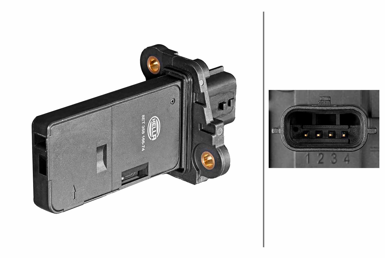 Senzor debit aer OPEL MOVANO B platou / sasiu (X62) 2.3 CDTI RWD (EV, HV, UV) diesel 163 cai HELLA 8ET 358 095-541