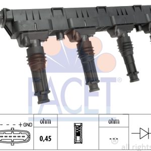 Bobina de inductie OPEL COMBO Autoutilitara/limuzina spatioasa 1.4 16V benzina 90 cai FACET 9.6300