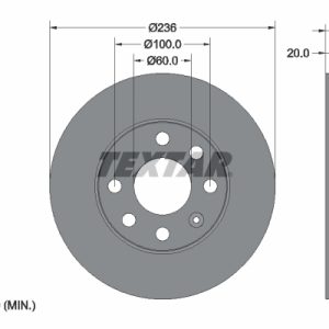 Disc frana OPEL COMBO Autoutilitara/limuzina spatioasa (71_) 1.7 D diesel 60 cai TEXTAR 92029603