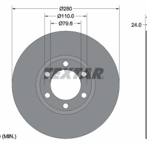 Disc frana OPEL MOVANO A bus (X70) 2.5 DTi (JD) diesel 99 cai TEXTAR 92097703