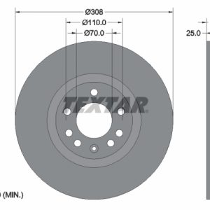 Disc frana OPEL ADAM (M13) 1.4 benzina 87 cai TEXTAR 92110905