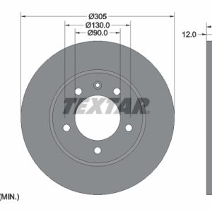 Disc frana OPEL MOVANO A bus (X70) 3.0 DTi (JD) diesel 136 cai TEXTAR 92111203