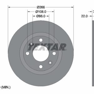 Disc frana OPEL ROCKS-E Electric (9AZ2CA) electric 8 cai TEXTAR 92111503