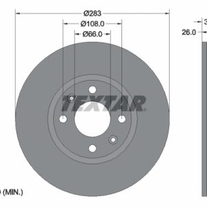 Disc frana OPEL MOKKA 1.5 (76) diesel 110 cai TEXTAR 92111603
