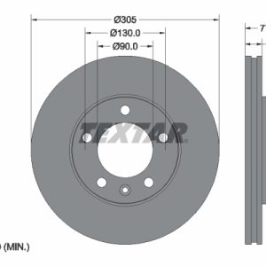 Disc frana OPEL MOVANO A bus (X70) 3.0 DTi (JD) diesel 136 cai TEXTAR 92115903