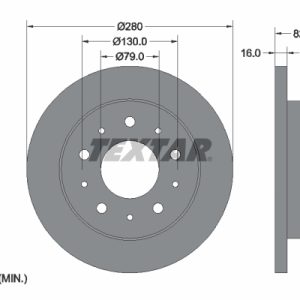 Disc frana OPEL MOVANO C platou / sasiu (U9) 2.2 BlueHDi 120 diesel 120 cai TEXTAR 92116203