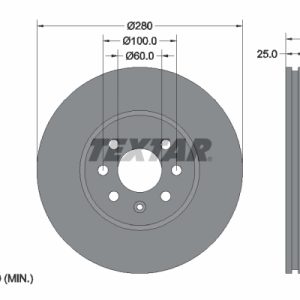 Disc frana OPEL COMBO Autoutilitara/limuzina spatioasa 1.3 CDTI 16V diesel 75 cai TEXTAR 92124603