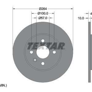 Disc frana OPEL COMBO Tour 1.7 DTI 16V diesel 75 cai TEXTAR 92124703