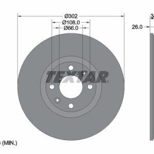 Disc frana OPEL MOKKA MOKKA-e electric 156 cai TEXTAR 92133203