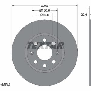 Disc frana OPEL ADAM (M13) 1.4 benzina 87 cai TEXTAR 92145703