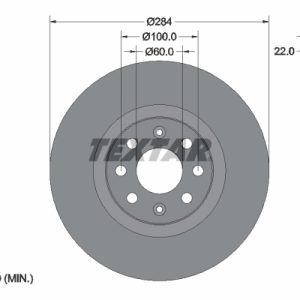 Disc frana OPEL ADAM (M13) 1.4 S benzina 150 cai TEXTAR 92145803