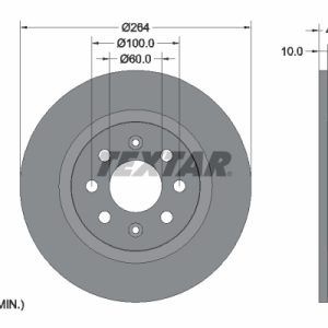 Disc frana OPEL ADAM (M13) 1.4 S benzina 150 cai TEXTAR 92145903