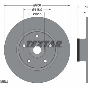 Disc frana OPEL VIVARO A caroserie (X83) 2.0 CDTI (F7) diesel 114 cai TEXTAR 92153703