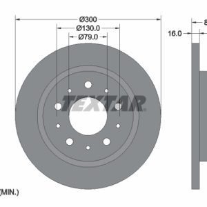Disc frana OPEL MOVANO C caroserie (U9) 2.2 D diesel 140 cai TEXTAR 92157600