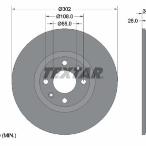 Disc frana OPEL MOKKA MOKKA-e (76) electric 136 cai TEXTAR 92168503