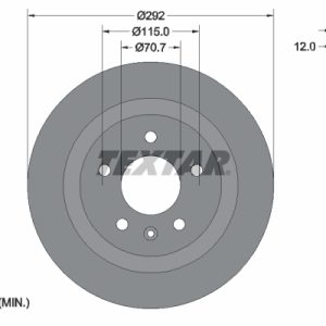 Disc frana OPEL AMPERA (R12) EV 150 benzina/elector 151 cai TEXTAR 92205703