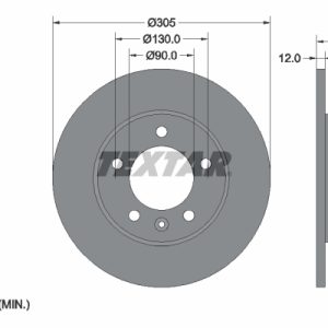 Disc frana OPEL MOVANO B platou / sasiu (X62) 2.3 CDTI FWD (EV, HV, UV) diesel 179 cai TEXTAR 92228700