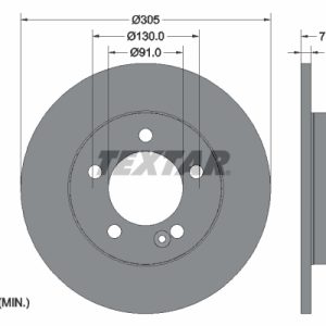 Disc frana OPEL MOVANO B platou / sasiu (X62) 2.3 CDTI RWD (EV, HV, UV) diesel 131 cai TEXTAR 92228800