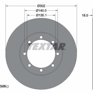 Disc frana OPEL MOVANO B platou / sasiu (X62) 2.3 CDTI RWD (EV, HV, UV) diesel 131 cai TEXTAR 92230803