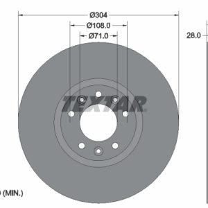 Disc frana OPEL COMBO Autoutilitara/limuzina spatioasa (K9) 1.5 D 4x4 diesel 131 cai TEXTAR 92232305