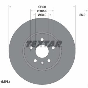 Disc frana OPEL MOKKA / MOKKA X (J13) 1.4 4x4 (_76) benzina 152 cai TEXTAR 92243303