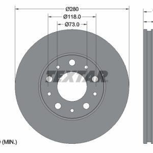 Disc frana OPEL MOVANO C platou / sasiu (U9) 2.2 BlueHDi 120 diesel 120 cai TEXTAR 92275003