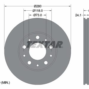 Disc frana OPEL MOVANO C platou / sasiu (U9) 2.2 D diesel 120 cai TEXTAR 92275105