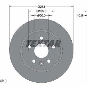 Disc frana OPEL AMPERA-E (F17) EV150 (48) electric 204 cai TEXTAR 92275303