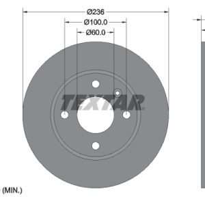 Disc frana OPEL KARL (C16) 1.0 benzina 73 cai TEXTAR 92278703