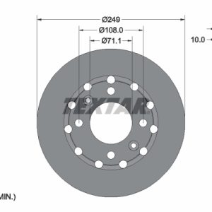 Disc frana OPEL MOKKA 1.2 (76) benzina 131 cai TEXTAR 92325803